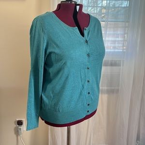 Lane Bryant Light Blue Button-Up Cardigan 18/20